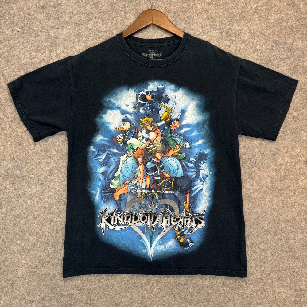 Vintage Kingdom Hearts T shirt Adult Medium 2009 Disney Square Enix Graphic Game